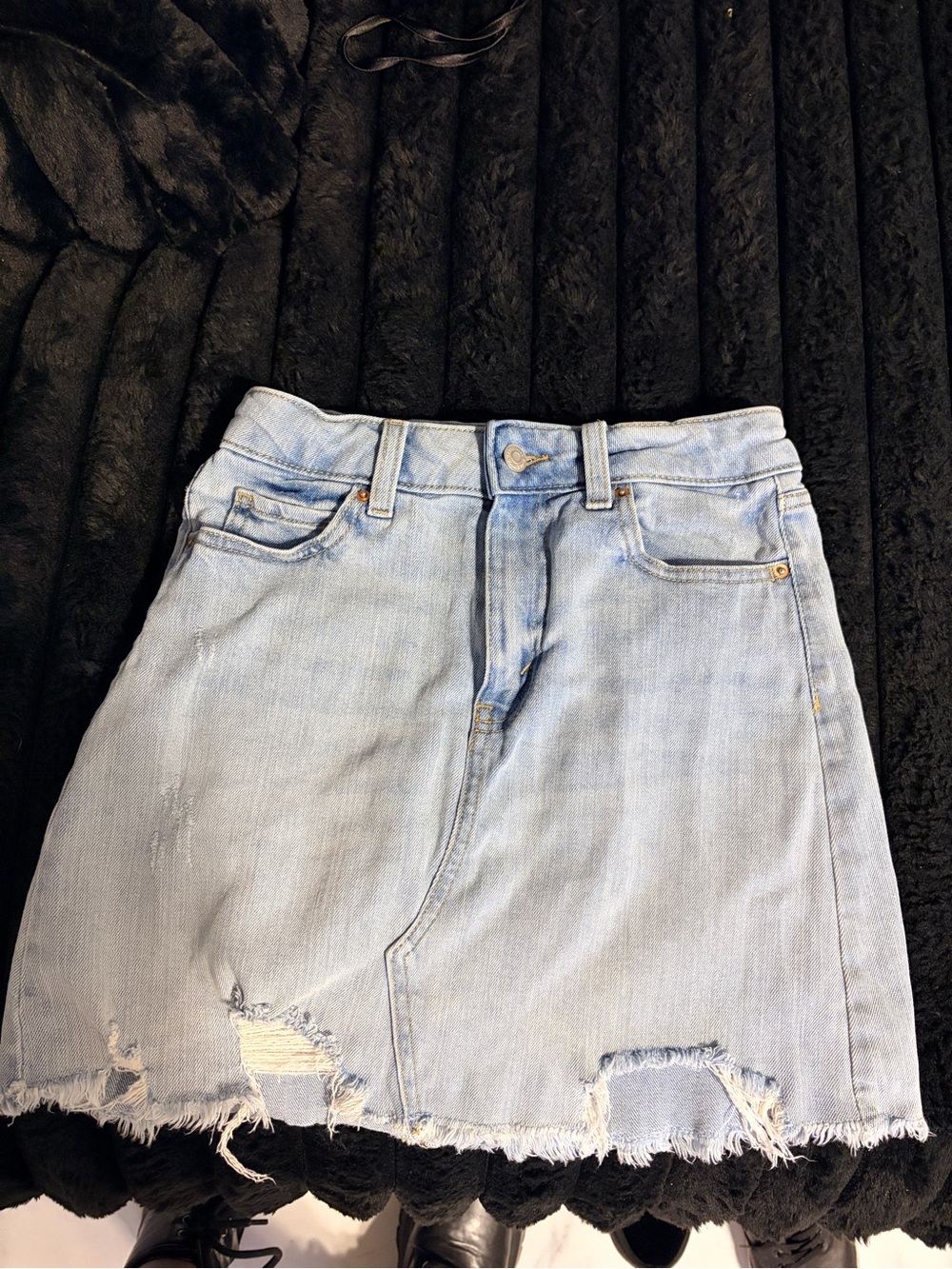 wild fable Light Blue Distressed Denim Skirt